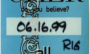 Cher 1999 Believe Concert Tour all access backstage pass