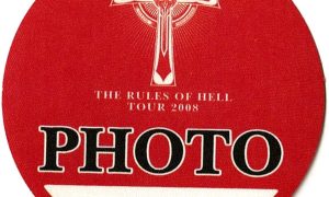 Black Sabbath 2008 The Rules of Hell Concert Tour Photo Backstage Pass