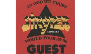 Stryper 1988 In God We Trust Concert Tour Guest Backstage Pass