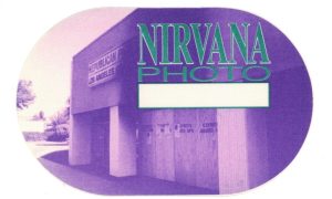 Nirvana Photo (RARE Purple) Backstage Pass - 1993 In Utero Tour ((1 Left))