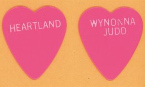 Wynonna Judd vintage guitar pick from The Judds 1987 Heartland tour, authentic country memorabilia