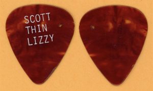 Scott Gorham first vintage tour guitar pick from Thin Lizzy in the 1970s