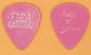Ozzy Osbourne Jake E Lee 1986 Ultimate Sin tour used vintage guitar pick collectible