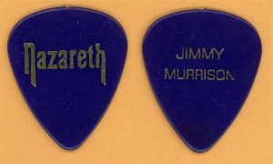 Nazareth Jimmy Murrison Vintage gold/blue Tour Concert Issued Guitar Pick