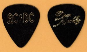 AC/DC Angus Young gold vintage guitar pick 1985 Fly on the Wall Tour
