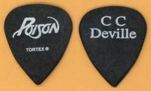 Poison CC DeVille stage used guitar pick from the 2007 Poison’d Tour