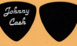 Johnny Cash Vintage Black Guitar Pick - 1980's Tour
