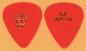 Eagles Joe Walsh 1978 Vote For Me Tour 3-line vintage guitar pick collectible.