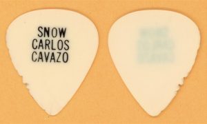 Quiet Riot Carlos Cavazo 1st Vintage Guitar Pick - 1980 Snow Tour