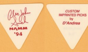 Bon Jovi Alec John Such D'Andrea Tour Guitar Pick - 1994 NAMM Show