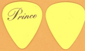 Prince gold on yellow vintage guitar pick rare tour edition
