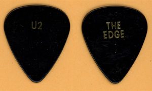 Vintage-style guitar pick inspired by The Edge during U2’s 1987 Joshua Tree Tour.