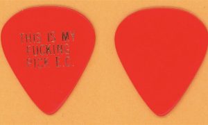 Eric Clapton 1977 Slowhand tour pick with bold slogan