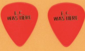 Eric Clapton EC Was Here vintage guitar pick from 1987 US Tour