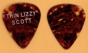 Scott Gorham vintage guitar pick from Thin Lizzy’s 1981 Renegade Tour