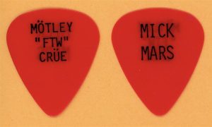 Motley Crue Mick Mars FTW Vintage Guitar Pick - 1984 Shout Tour - Thin Gauge