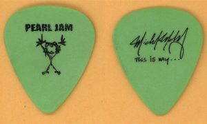 Pearl Jam Mike McCready Stickman Vintage Guitar Pick - 1991 Ten Tour