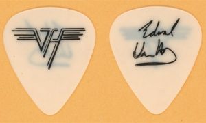 Eddie Van Halen EVH guitar pick from the 1984 Van Halen US concert tour