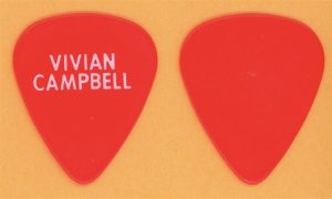 Authentic 1983 Holy Diver Tour pick from Vivian Campbell’s Dio set