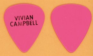 1983 Holy Diver Tour guitar pick used by Vivian Campbell of Dio