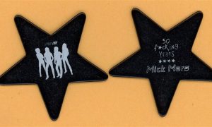 Motley Crue Mick Mars Black Star Vintage Guitar Pick - 2011 30 Years Tour