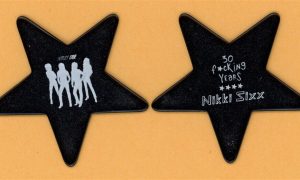 Motley Crue Nikki Sixx Black Star Vintage Guitar Pick - 2011 30 Years Tour