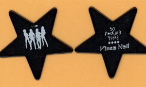 Motley Crue Vince Neil Black Star Vintage Guitar Pick - 2011 30 Years Tour