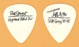 Rod Stewart & Jeff Beck Vintage Guitar Pick 1991 Vagabond Tour