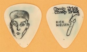 Rick Nielsen 1982 One on One Tour guitar pick – stage-used Cheap Trick collectible