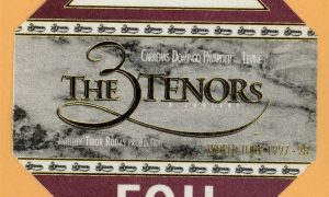 3 Tenors 1998 Luciano Pavarotti Concert Tour FRONT of HOUSE Backstage Pass