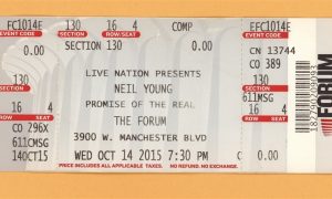Neil Young @ The Forum Ticket Stub - 2015 US Tour