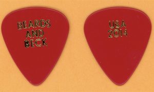 ZZ Top Billy Gibbons Jeff Beck 2014 Beards and Beck Tour guitar pick collectible