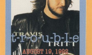 Travis Tritt 1992 t-r-o-u-b-l-e Concert Tour VIP Backstage Pass