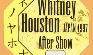 Whitney Houston 1997 Pacific Rim Concert Tour After Show Backstage Pass - Japan