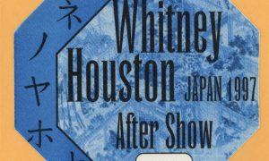Whitney Houston 1997 Pacific Rim Concert Tour After Show Backstage Pass - Japan