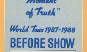 Whitney Houston 1987 Moment of Truth Concert Tour Before Show Backstage Pass