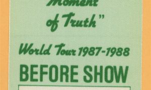 Whitney Houston 1987 Moment of Truth Concert Tour Before Show Backstage Pass