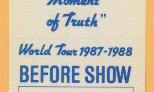 Whitney Houston 1987 Moment of Truth Concert Tour Before Show Backstage Pass