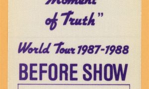 Whitney Houston 1987 Moment of Truth Concert Tour Before Show Backstage Pass