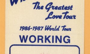 Whitney Houston 1986 Greatest Love Concert Tour Before Show Backstage Pass