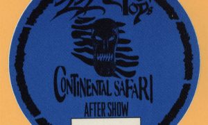 ZZ Top Continental Safari Tour 1996 aftershow backstage pass collectible memorabilia