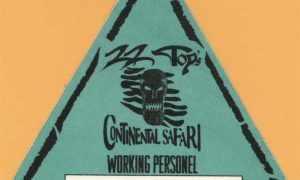 ZZ Top 1996 Continental Safari Tour working backstage pass vintage concert credential