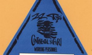 Vintage ZZ Top working pass 1996 Continental Safari Tour small print backstage credential