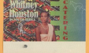 Whitney Houston 1994 The Bodyguard Concert Tour Catering Backstage Pass