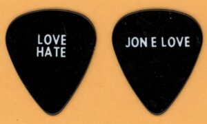 Love Hate Jon Love Vintage Guitar Pick - 1990 Blackout in the Red Room Tour