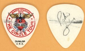 Bon Jovi Richie Sambora Vintage Guitar Pick - 2010 Circle Tour - Stage Used