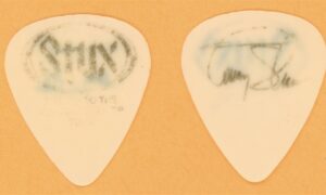 Styx Tommy Shaw Vintage Tour Guitar Pick - Stage Used