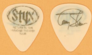 Styx Tommy Shaw Vintage Tour Guitar Pick - Stage Used